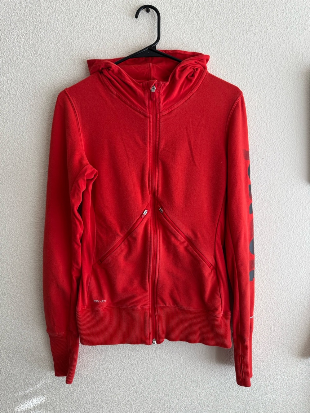 Nike Red Dri-FIT Full Zip Hoodie